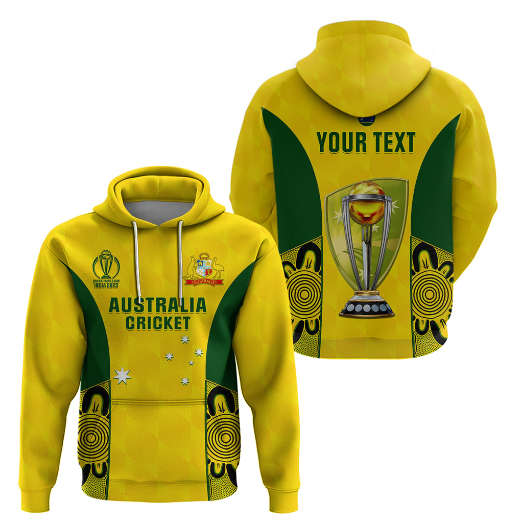 Custom Australia Cricket Hoodie World Cup Go Champions 2023 Indigenous - Vibe Hoodie Shop