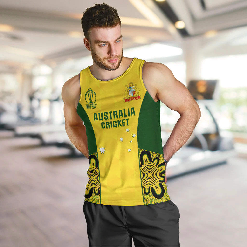 Custom Australia Cricket Men Tank Top World Cup Go Champions 2023 Indigenous - Vibe Hoodie Shop