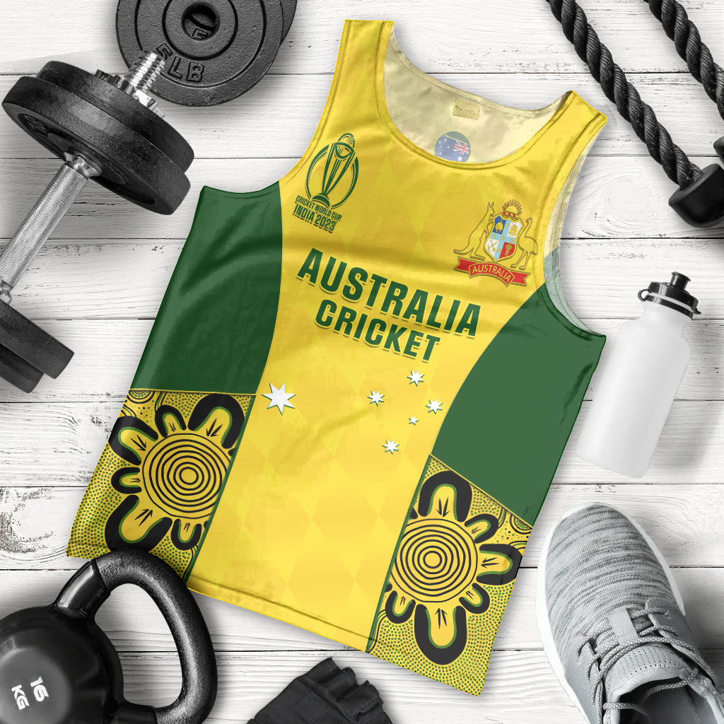 Custom Australia Cricket Men Tank Top World Cup Go Champions 2023 Indigenous - Vibe Hoodie Shop