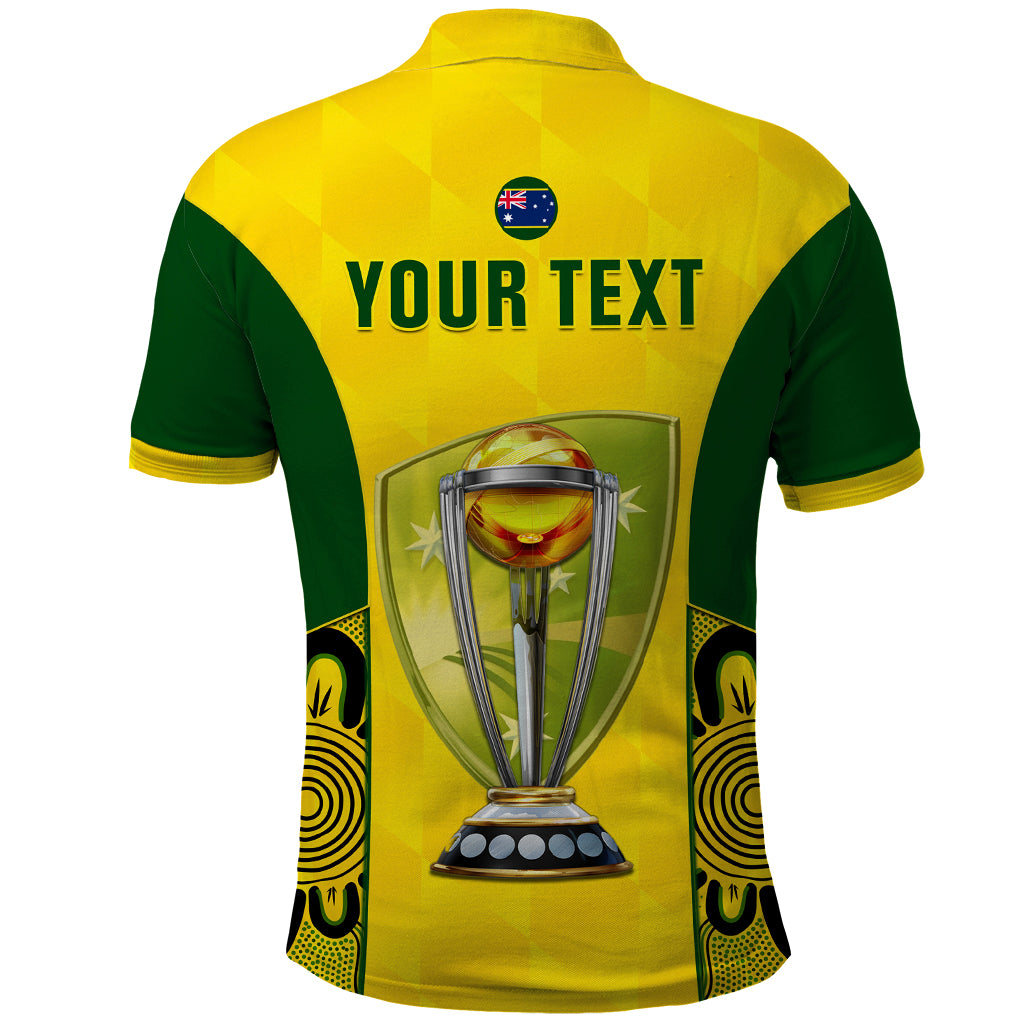 Custom Australia Cricket Polo Shirt World Cup Go Champions 2023 Indigenous - Vibe Hoodie Shop