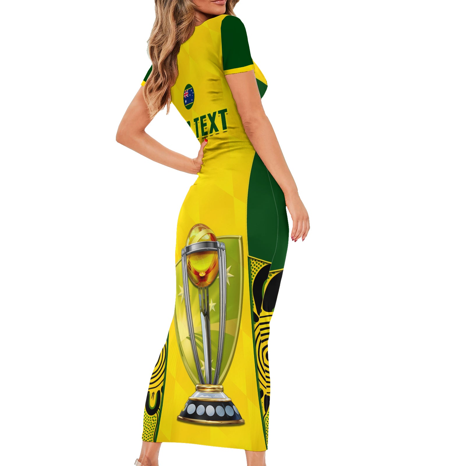 custom-australia-cricket-short-sleeve-bodycon-dress-world-cup-go-champions-2023-indigenous