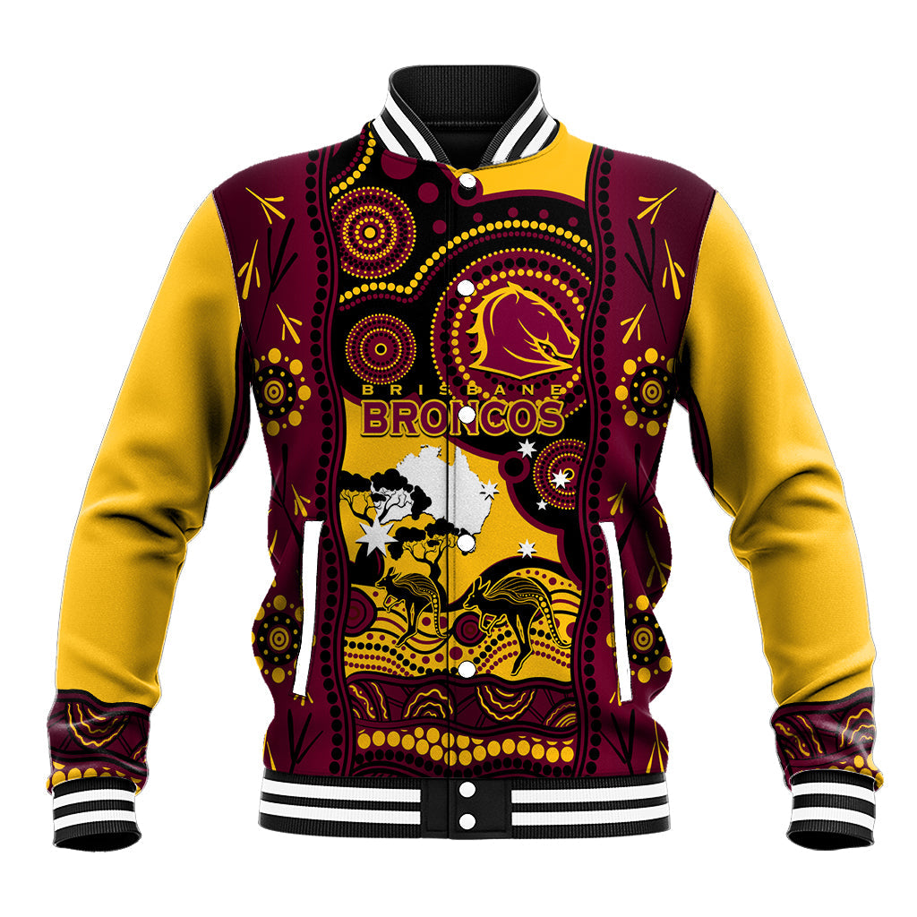 Custom Australia Day Brisbane Broncos Baseball Jacket NRL 2024 Australian Map Proud