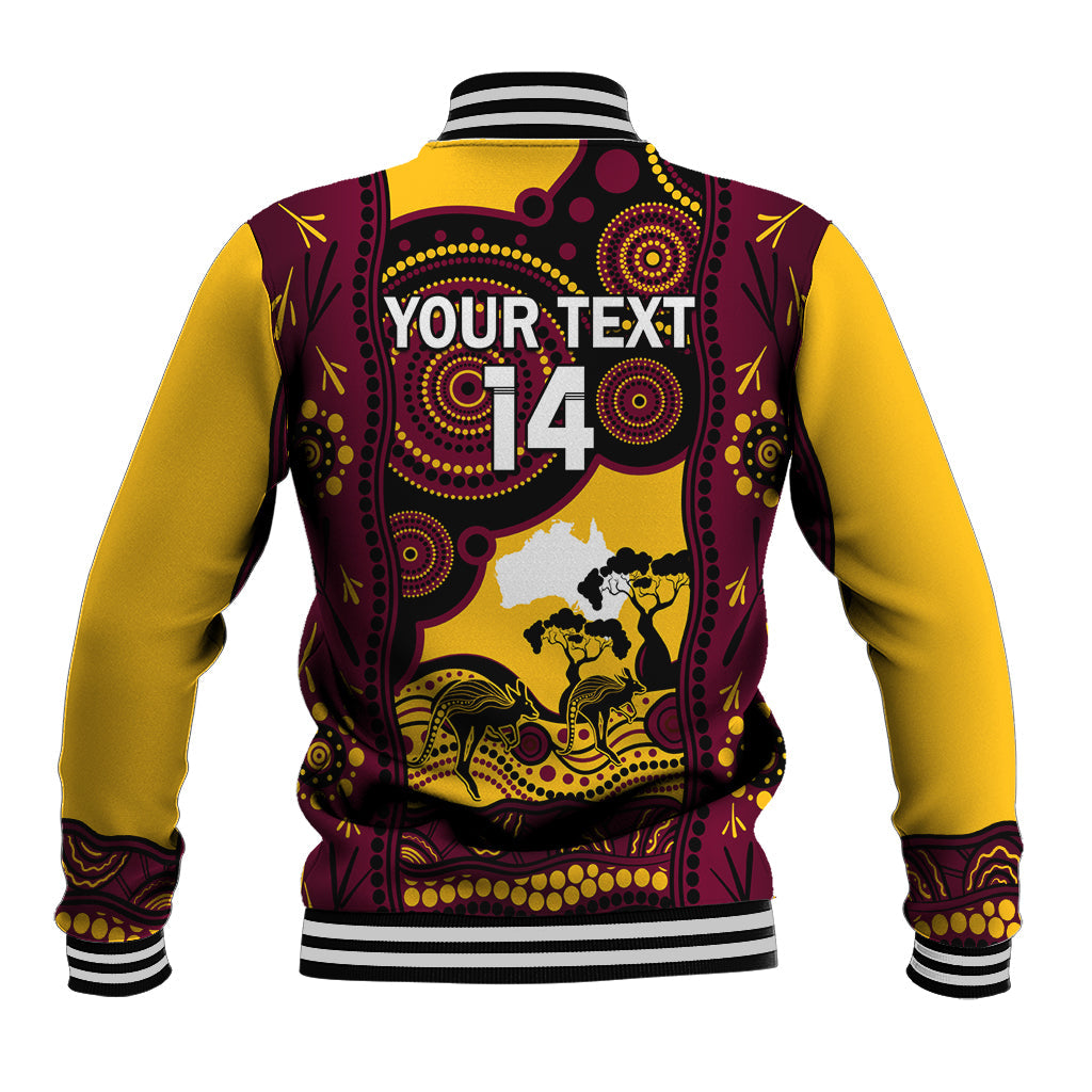 Custom Australia Day Brisbane Broncos Baseball Jacket NRL 2024 Australian Map Proud