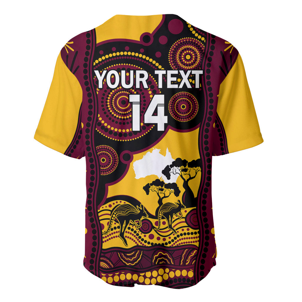 Custom Australia Day Brisbane Broncos Baseball Jersey NRL 2024 Australian Map Proud