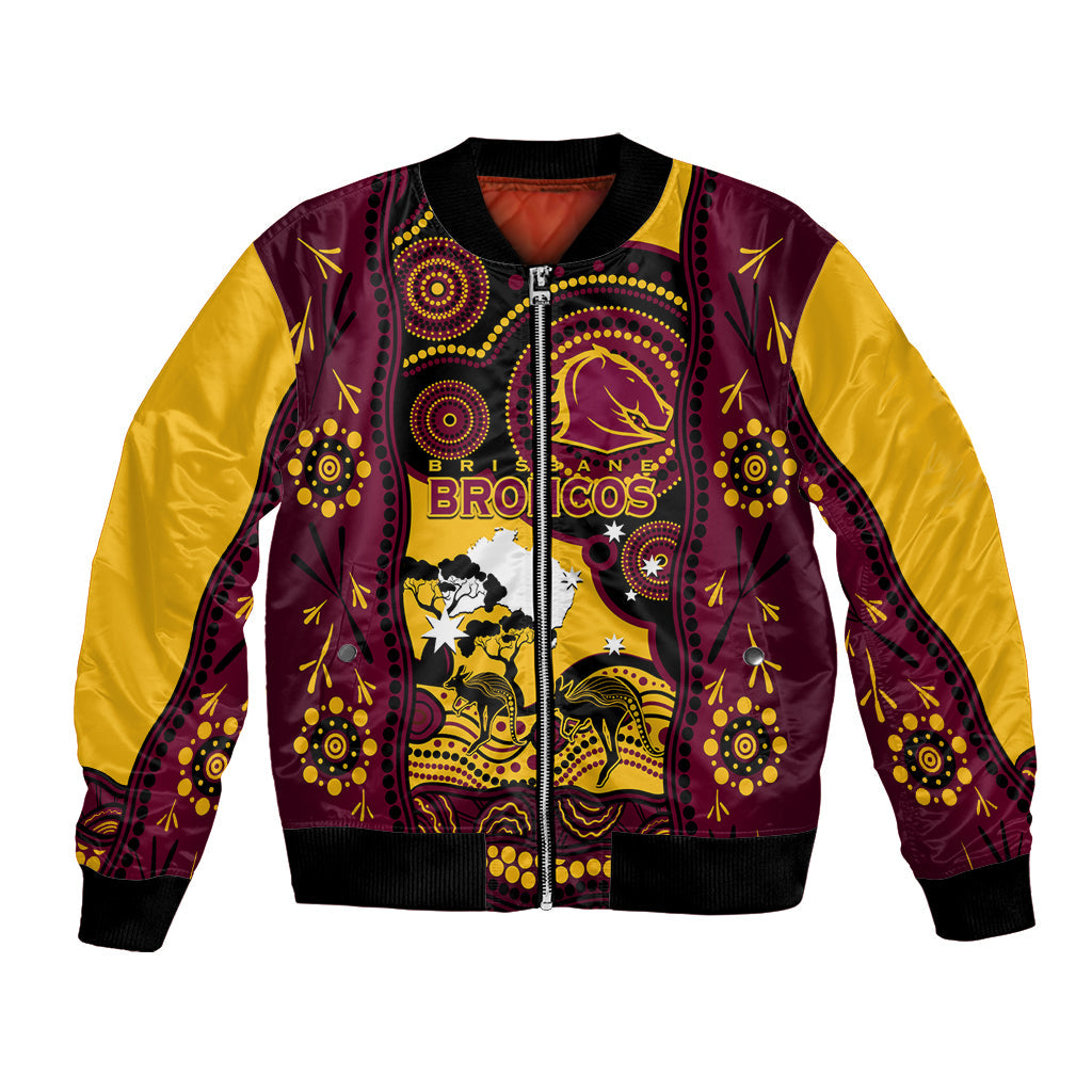 Custom Australia Day Brisbane Broncos Bomber Jacket NRL 2024 Australian Map Proud