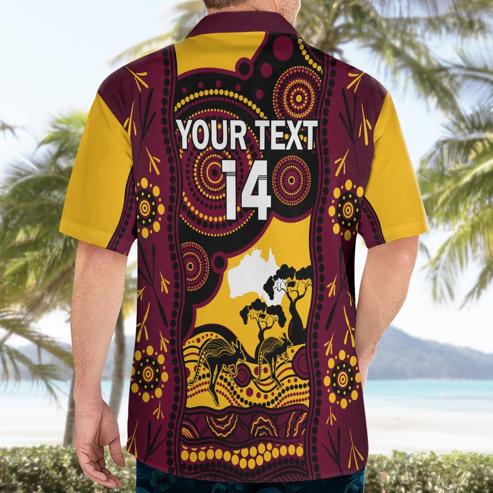 Custom Australia Day Brisbane Broncos Hawaiian Shirt NRL 2024 Australian Map Proud