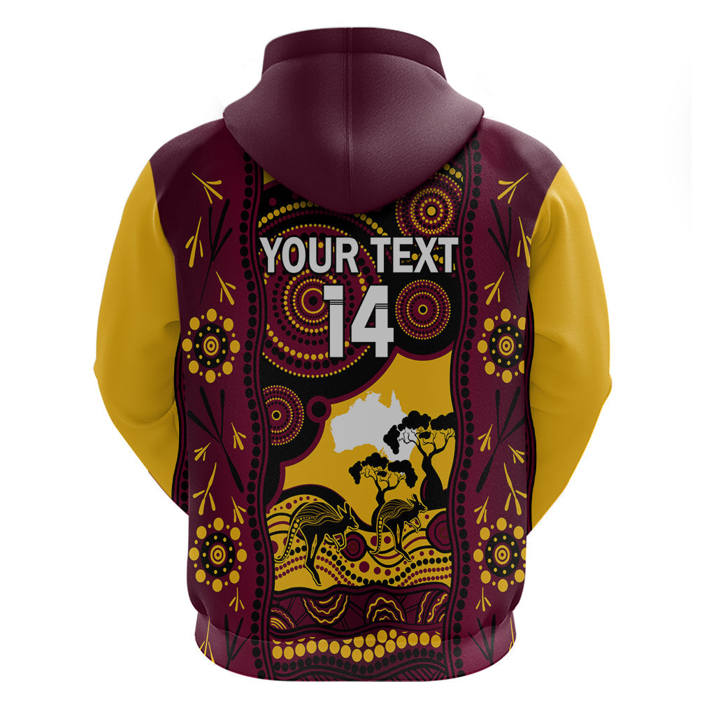 Custom Australia Day Brisbane Broncos Hoodie NRL 2024 Australian Map Proud