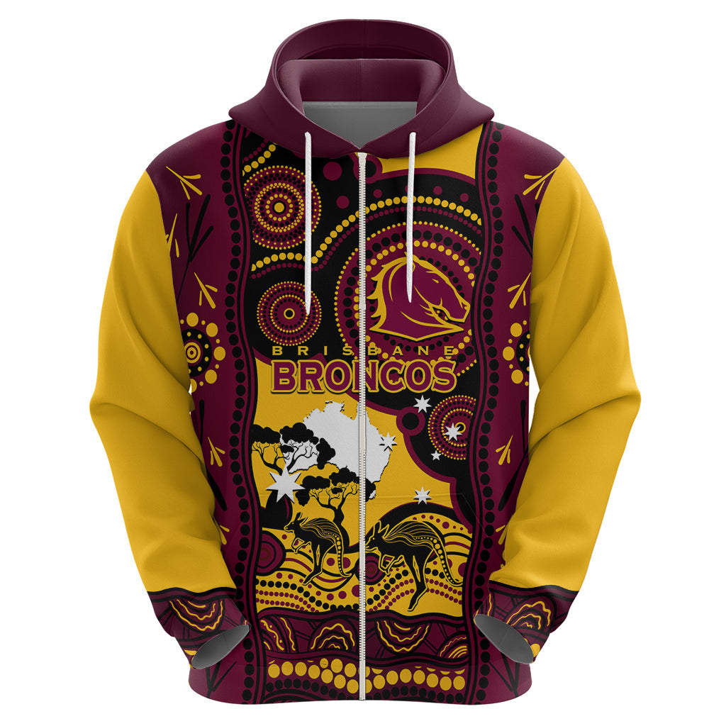 Custom Australia Day Brisbane Broncos Hoodie NRL 2024 Australian Map Proud