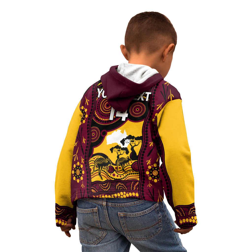 Custom Australia Day Brisbane Broncos Kid Hoodie NRL 2024 Australian Map Proud