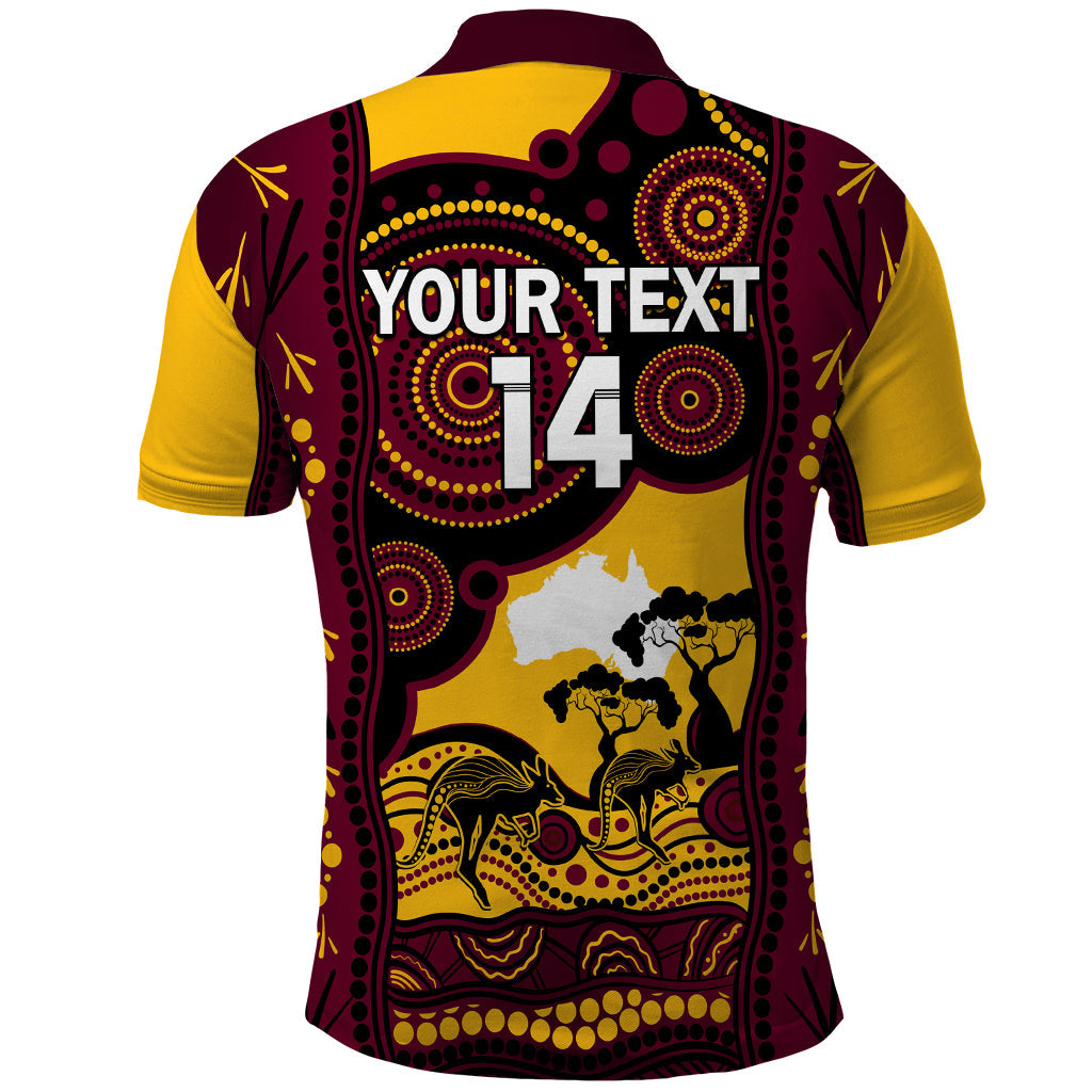 Custom Australia Day Brisbane Broncos Polo Shirt NRL 2024 Australian Map Proud