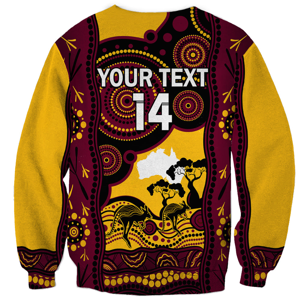 Custom Australia Day Brisbane Broncos Sweatshirt NRL 2024 Australian Map Proud