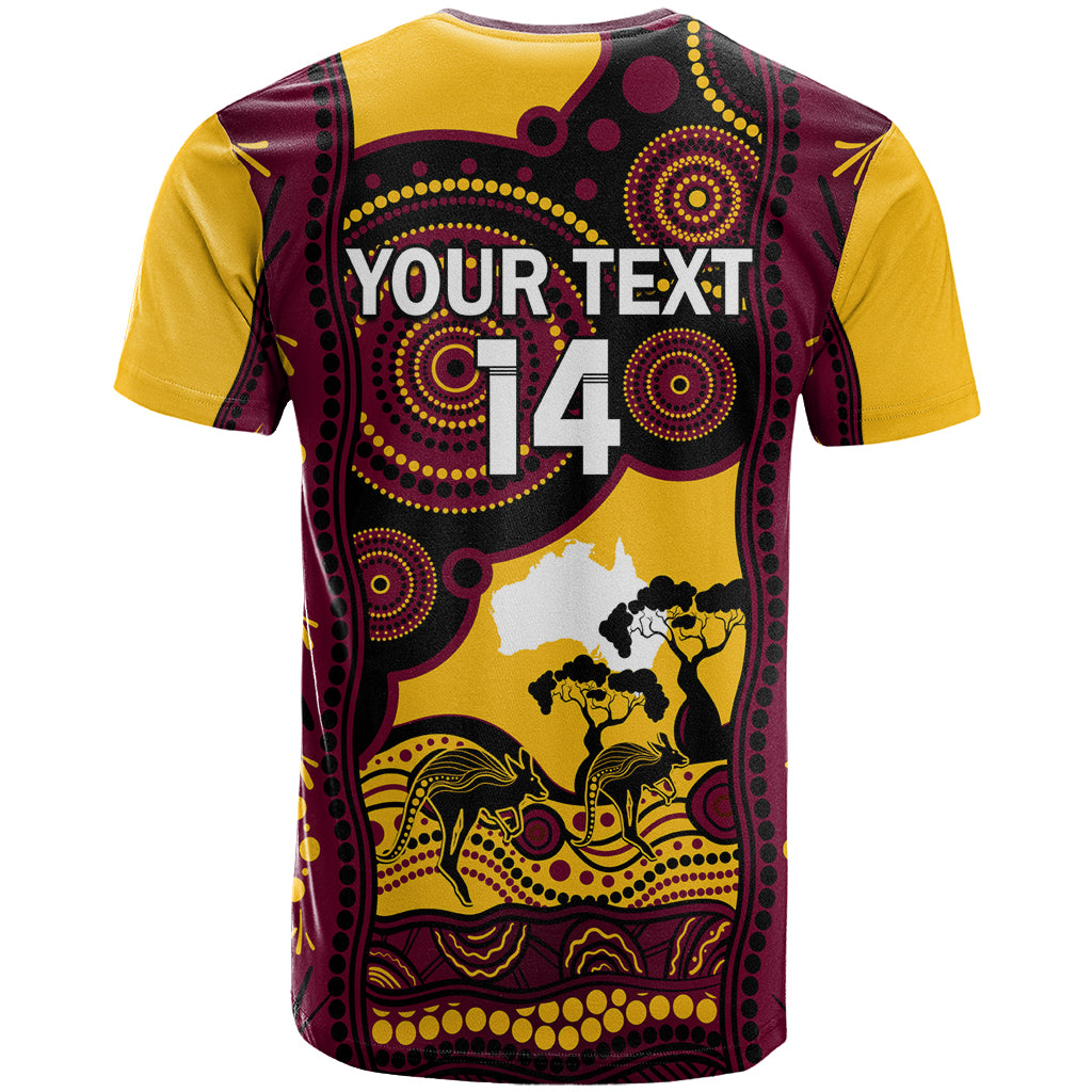 Custom Australia Day Brisbane Broncos T Shirt NRL 2024 Australian Map Proud