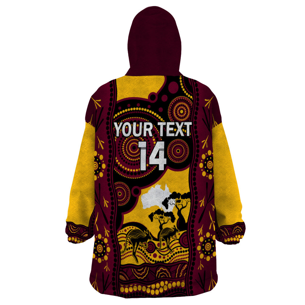 Custom Australia Day Brisbane Broncos Wearable Blanket Hoodie NRL 2024 Australian Map Proud