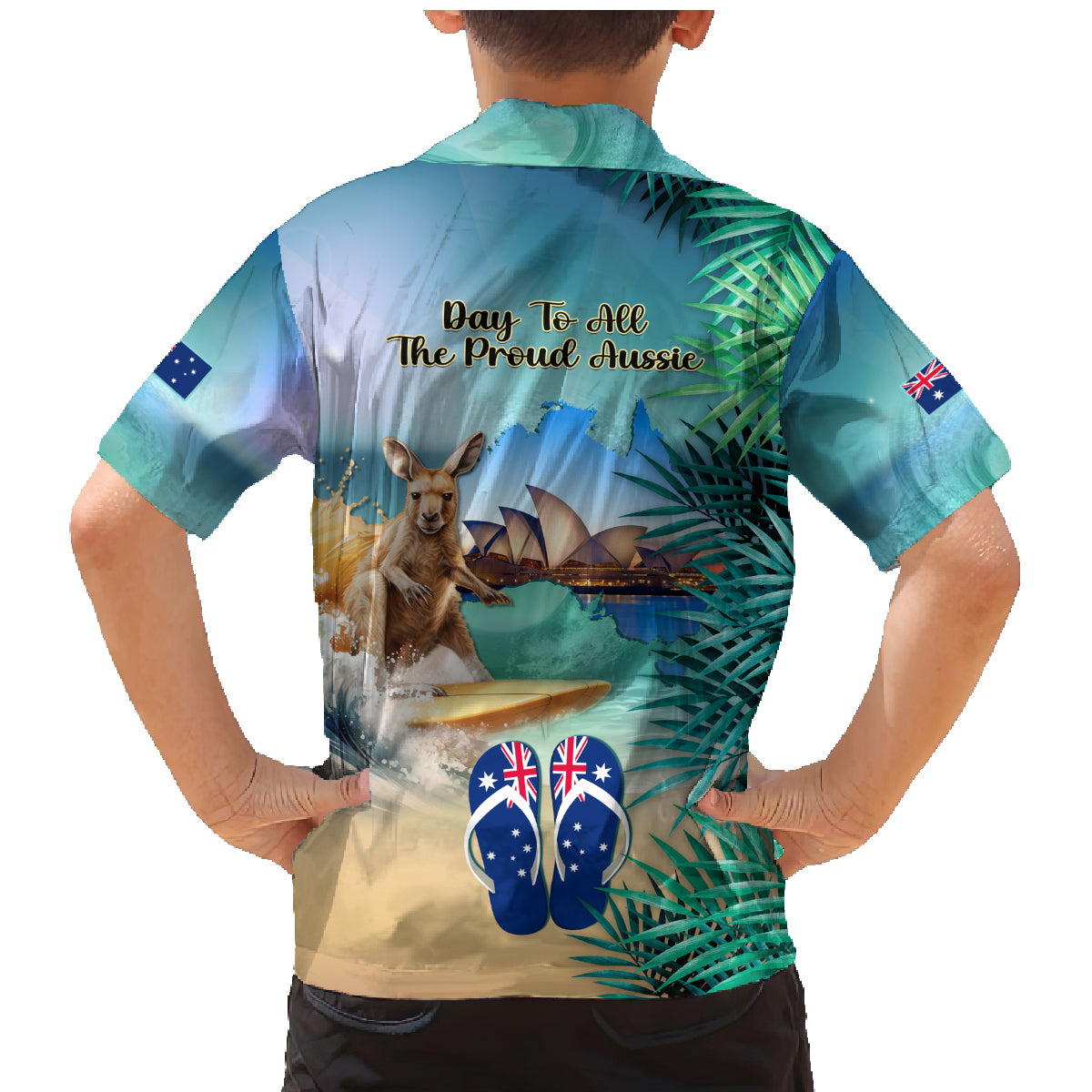 Australia Day 2024 Family Matching Mermaid Dress and Hawaiian Shirt Kangaroo Go Surfing Aussie Map Tropical Style