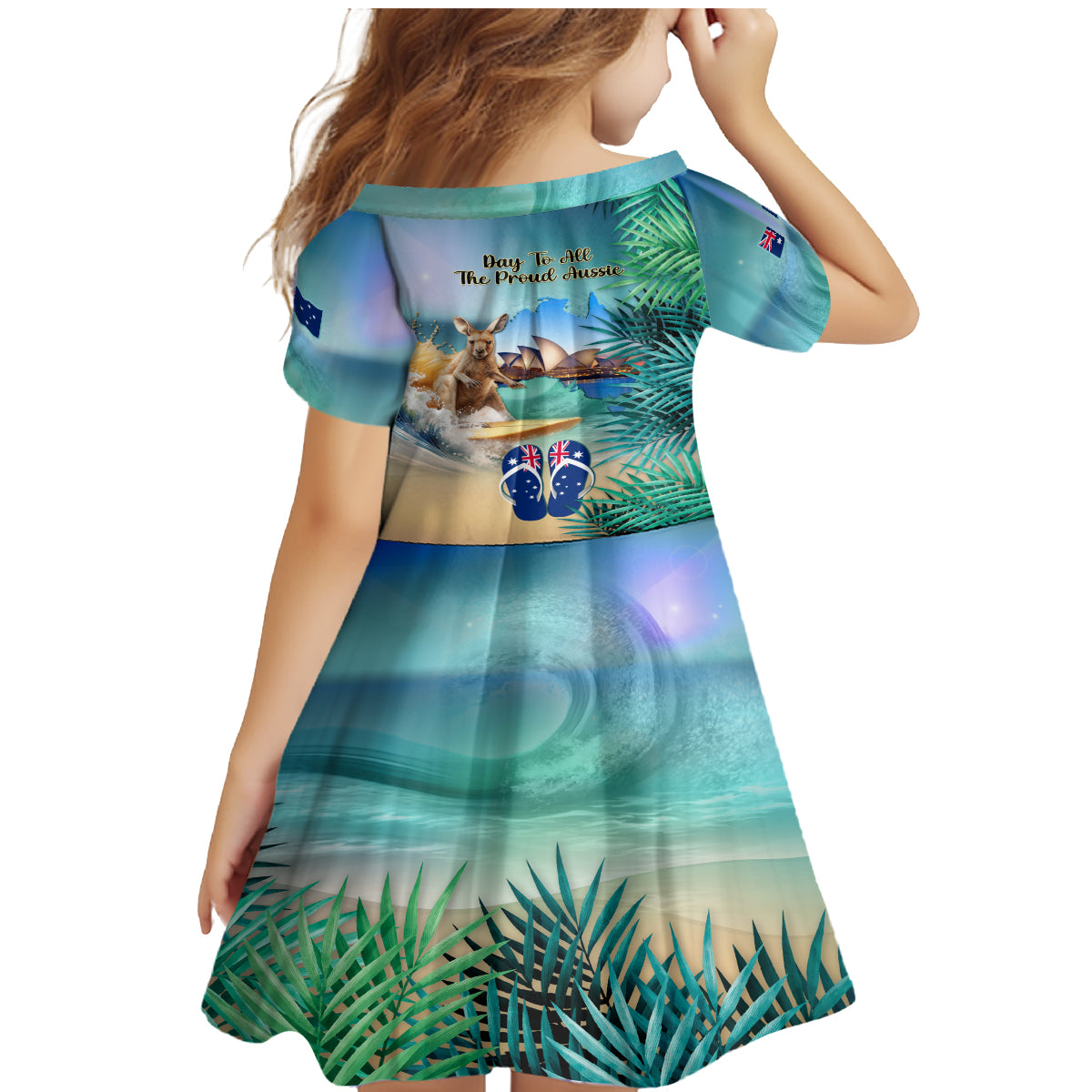 Australia Day 2024 Family Matching Mermaid Dress and Hawaiian Shirt Kangaroo Go Surfing Aussie Map Tropical Style