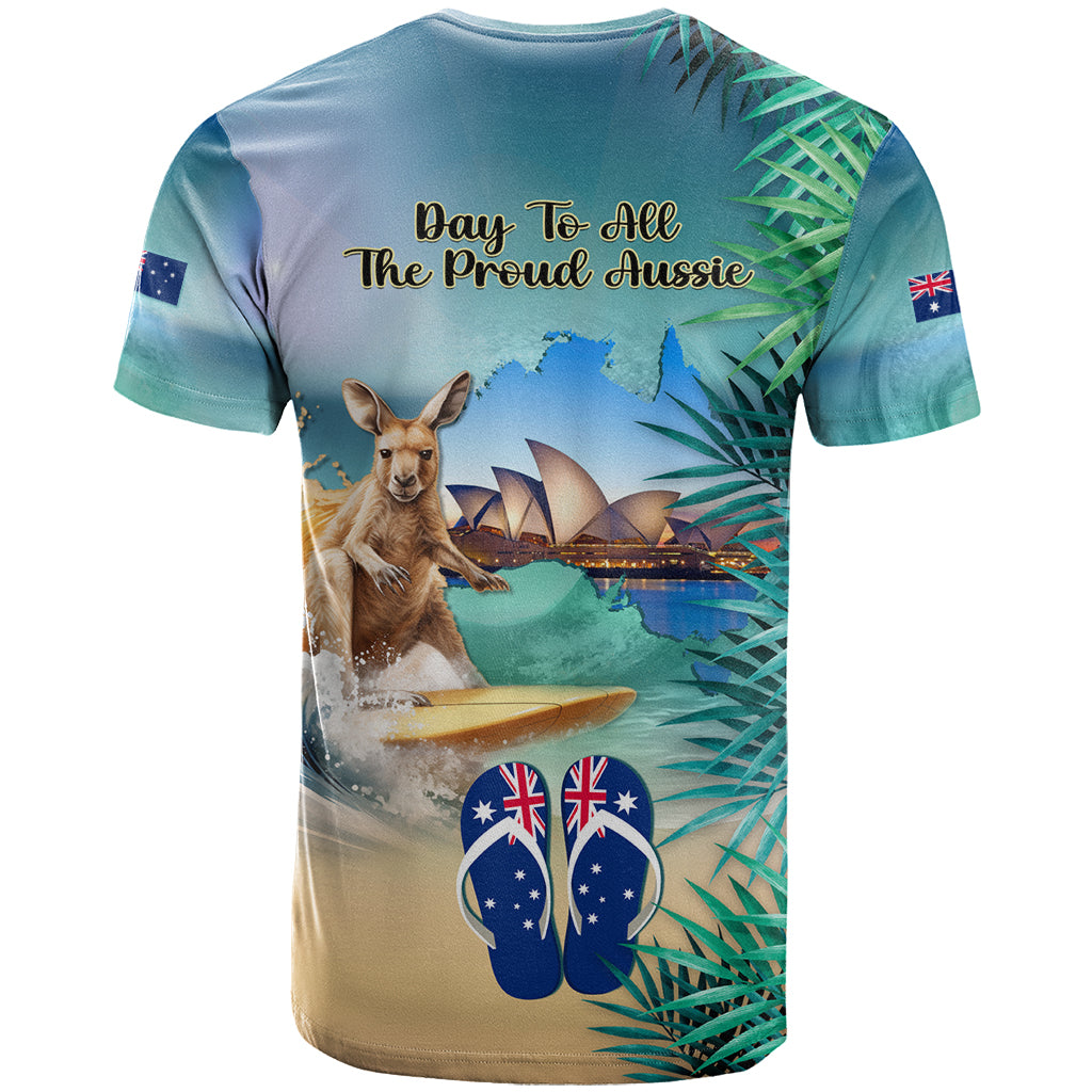 Australia Day 2024 T Shirt Kangaroo Go Surfing Aussie Map Tropical Style - Vibe Hoodie Shop