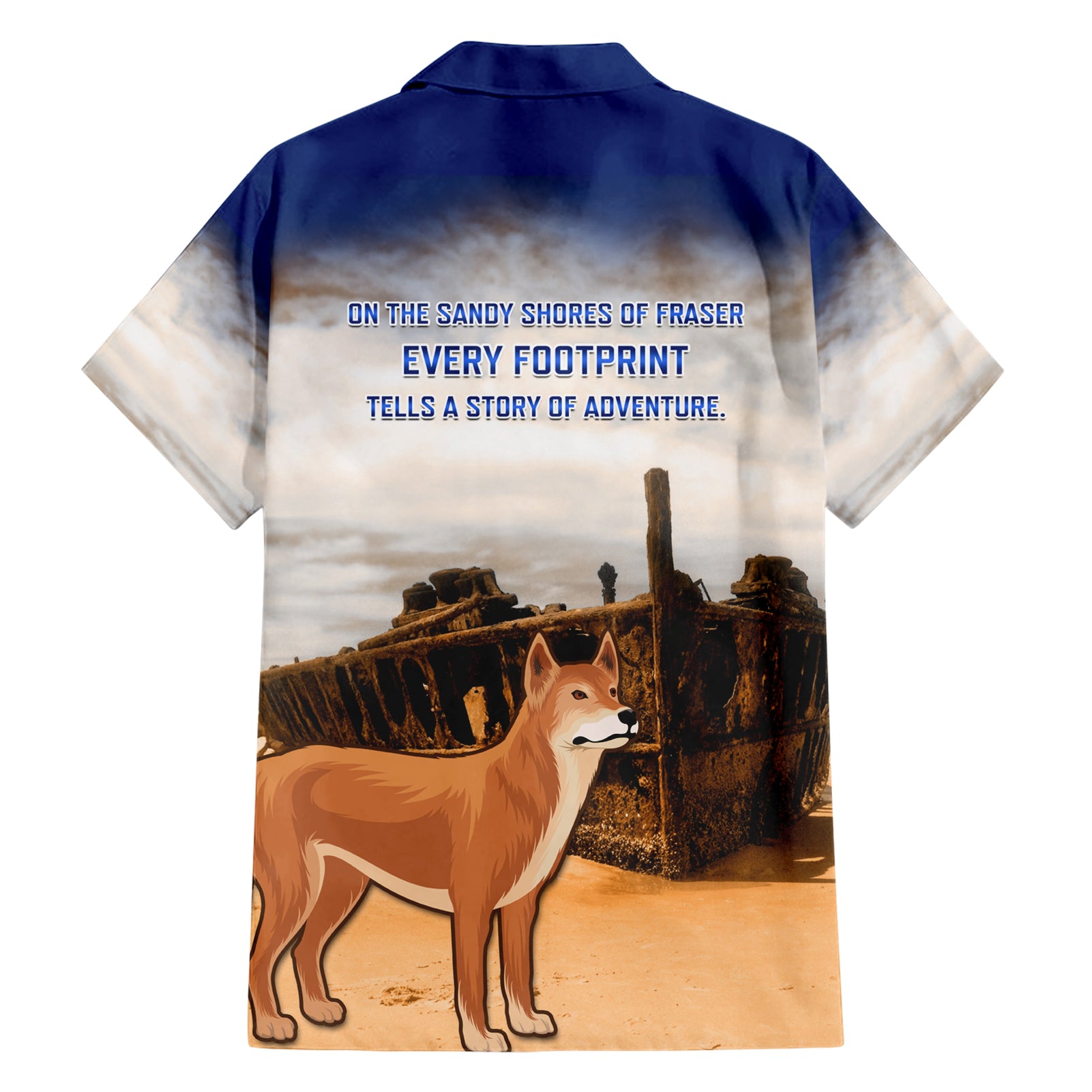 Australia Fraser Island Hawaiian Shirt Dingo With Maheno Shipwreck K'gari Proud - Vibe Hoodie Shop