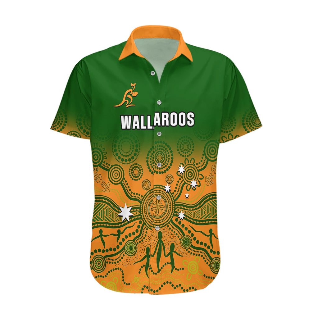 Personalised Australia Rugby Hawaiian Shirt Go Wallaroos Pacific Indigenous Version 2023 - Vibe Hoodie Shop