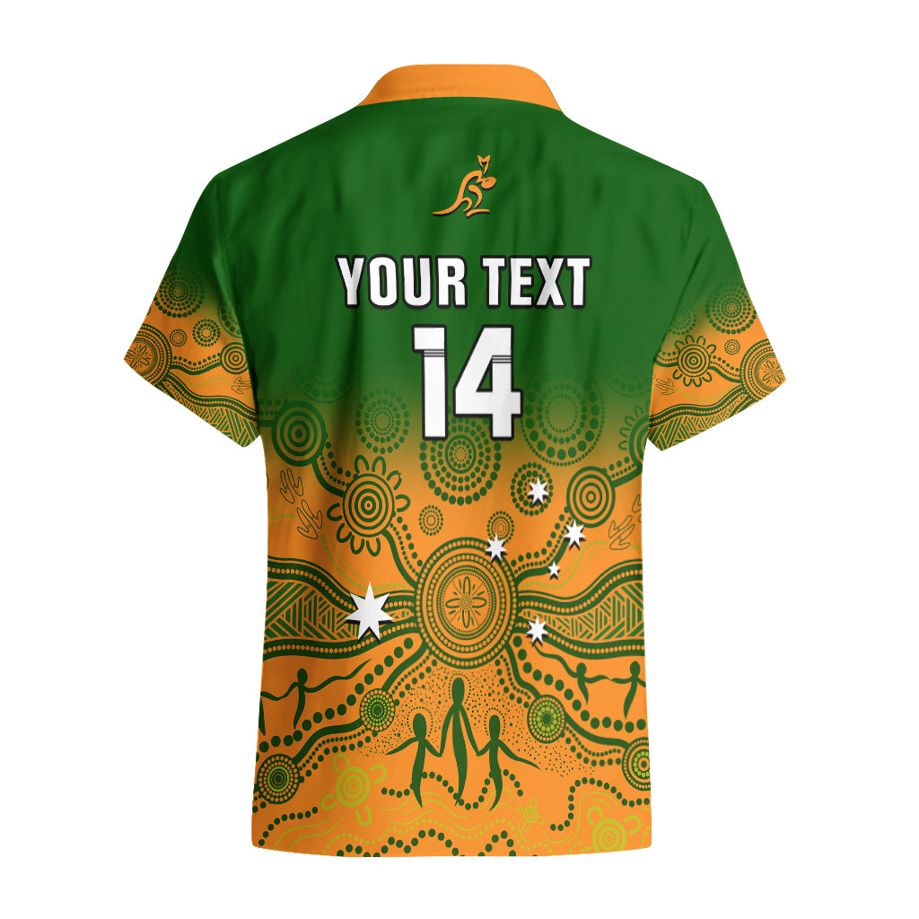 Personalised Australia Rugby Hawaiian Shirt Go Wallaroos Pacific Indigenous Version 2023 - Vibe Hoodie Shop