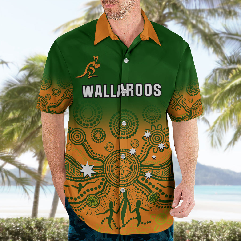 Personalised Australia Rugby Hawaiian Shirt Go Wallaroos Pacific Indigenous Version 2023 - Vibe Hoodie Shop
