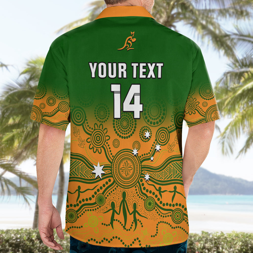 Personalised Australia Rugby Hawaiian Shirt Go Wallaroos Pacific Indigenous Version 2023 - Vibe Hoodie Shop