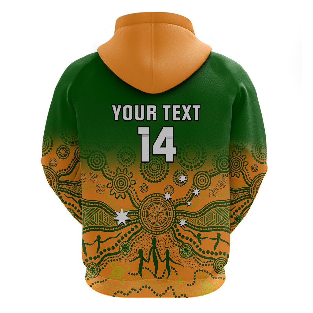 Personalised Australia Rugby Hoodie Go Wallaroos Pacific Indigenous Version 2023 - Vibe Hoodie Shop