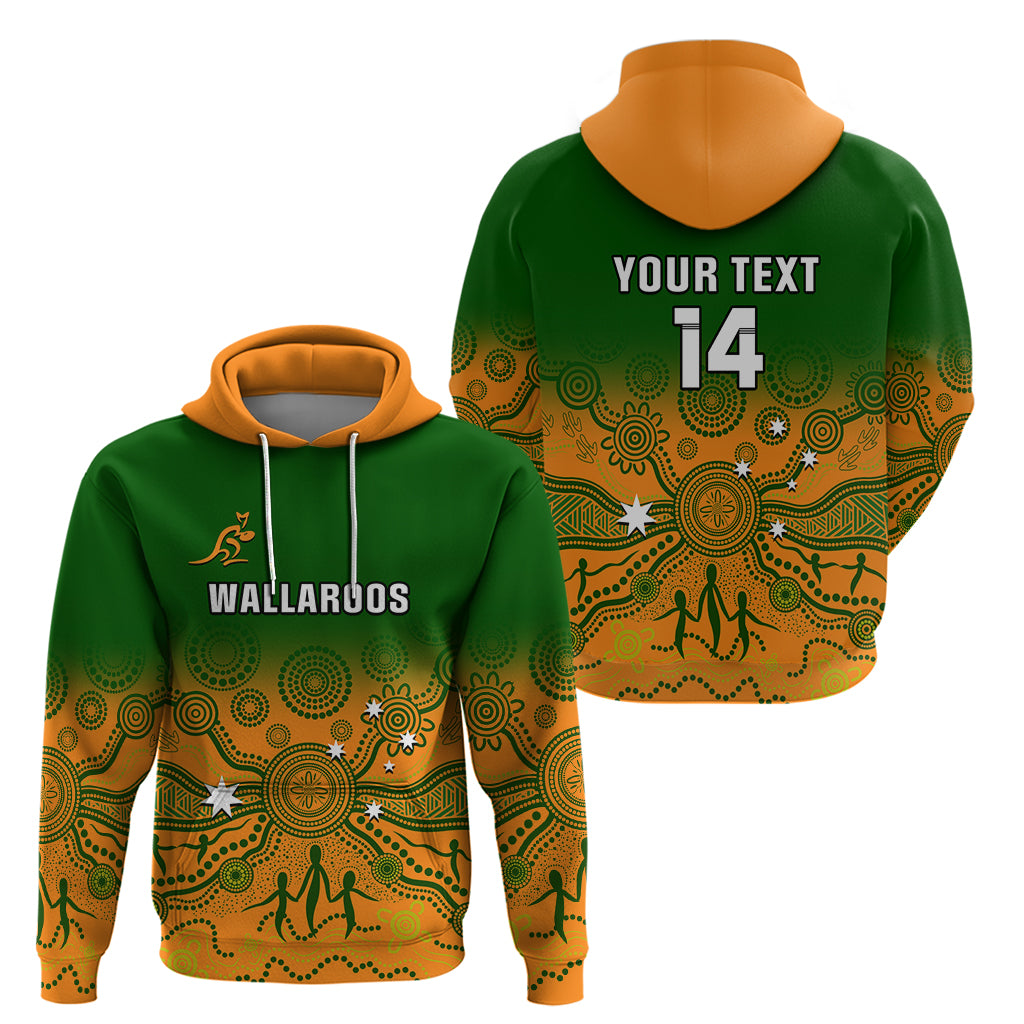 Personalised Australia Rugby Hoodie Go Wallaroos Pacific Indigenous Version 2023 - Vibe Hoodie Shop