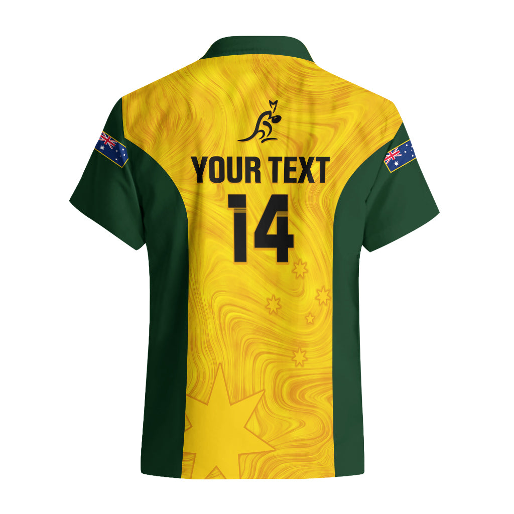 Personalised Australia Rugby Hawaiian Shirt Go Wallaroos Pacific Simple Version 2023 - Vibe Hoodie Shop