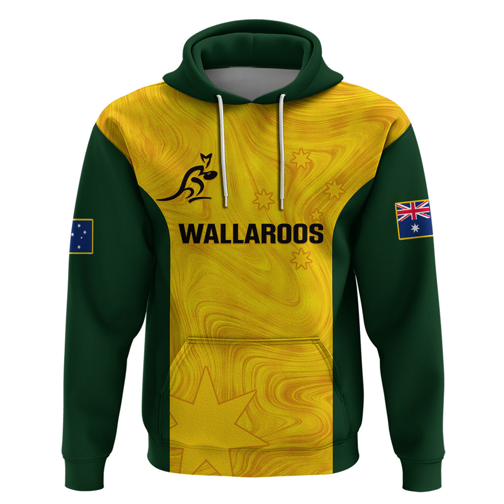 Personalised Australia Rugby Hoodie Go Wallaroos Pacific Simple Version 2023 - Vibe Hoodie Shop