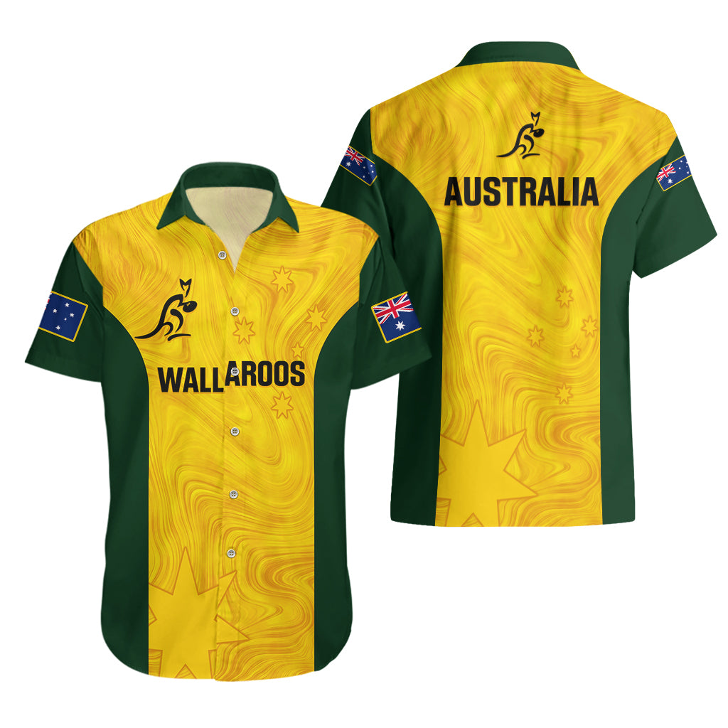 Australia Rugby Hawaiian Shirt Go Wallaroos Pacific Simple Version 2023 - Vibe Hoodie Shop