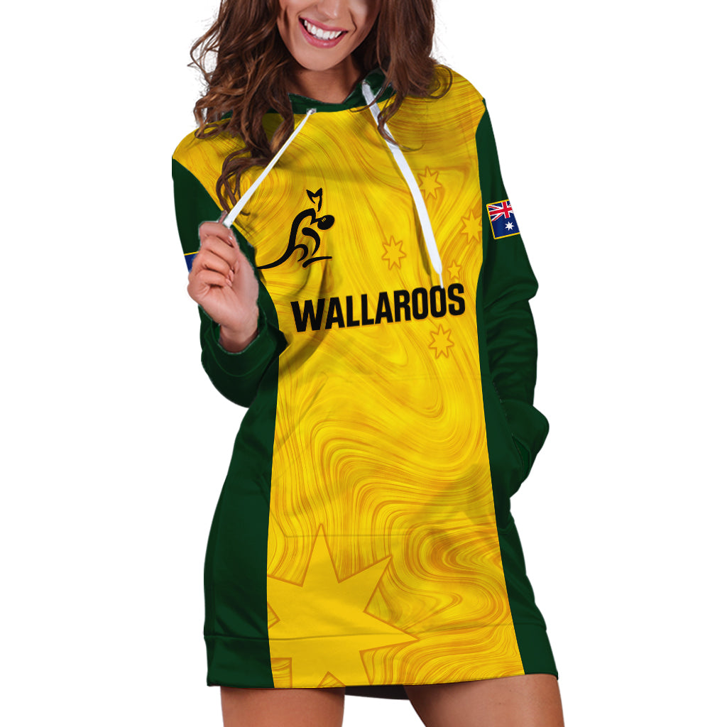 Australia Rugby Hoodie Dress Go Wallaroos Pacific Simple Version 2023 - Vibe Hoodie Shop