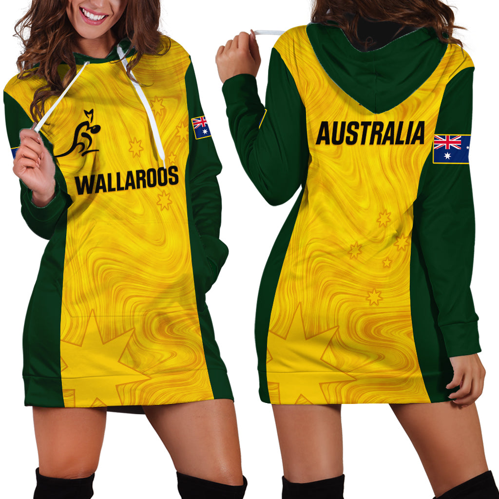 Australia Rugby Hoodie Dress Go Wallaroos Pacific Simple Version 2023 - Vibe Hoodie Shop