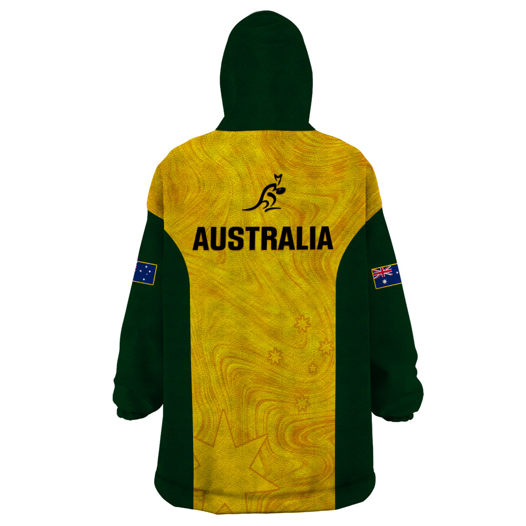 Australia Rugby Wearable Blanket Hoodie Go Wallaroos Pacific Simple Version 2023 - Vibe Hoodie Shop