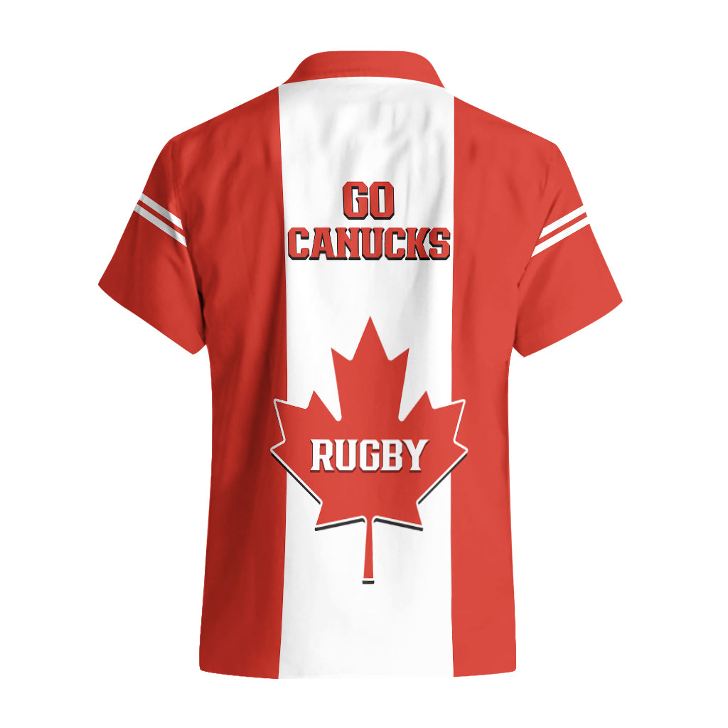 Canada Rugby Hawaiian Shirt Go Canucks Maple Leaf Pacific  2023 - Vibe Hoodie Shop