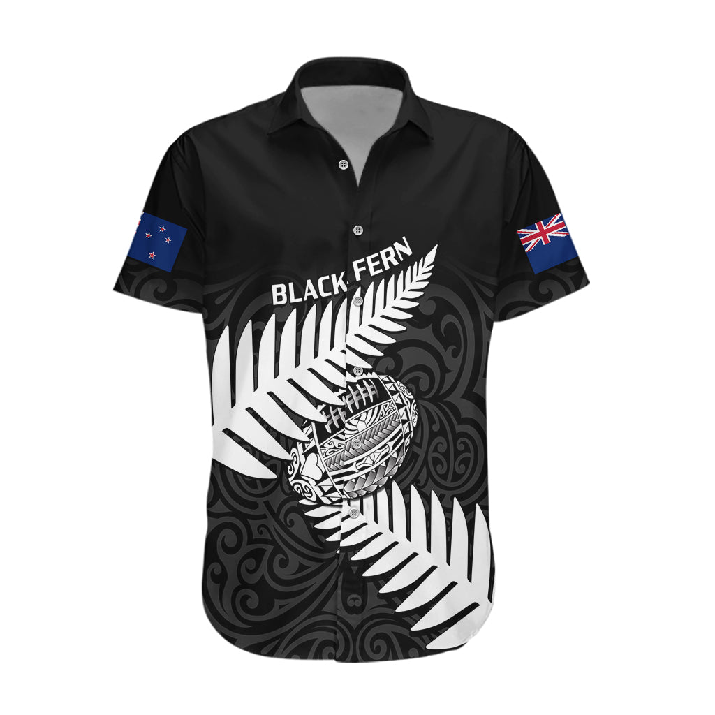 Aotearoa Rugby Hawaiian Shirt Go Black Fern Pacific NZ Maori 2023 - Vibe Hoodie Shop
