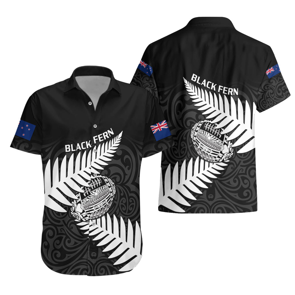 Aotearoa Rugby Hawaiian Shirt Go Black Fern Pacific NZ Maori 2023 - Vibe Hoodie Shop