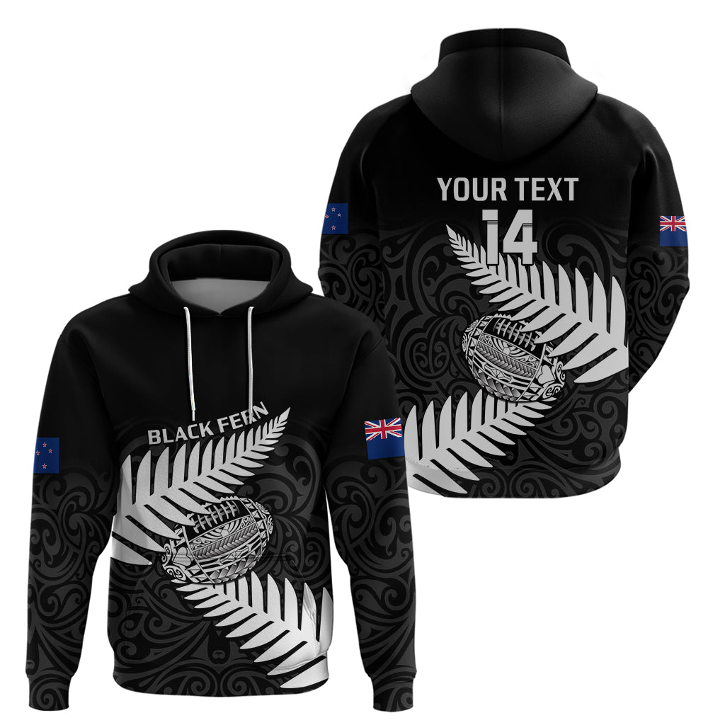 Personalised Aotearoa Rugby Hoodie Go Black Fern Pacific NZ Maori 2023 - Vibe Hoodie Shop