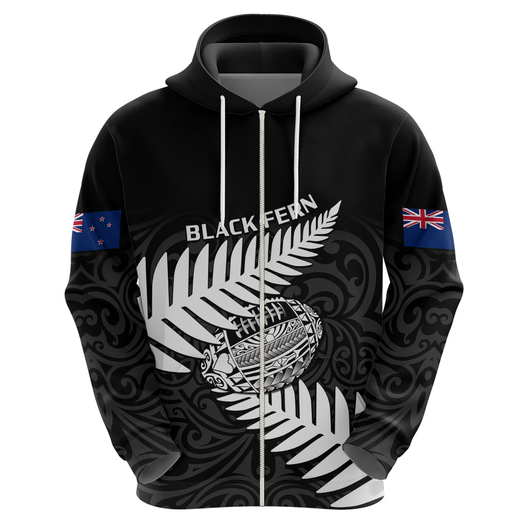 Personalised Aotearoa Rugby Hoodie Go Black Fern Pacific NZ Maori 2023 - Vibe Hoodie Shop