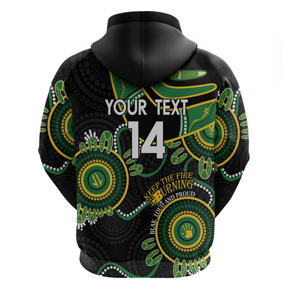 Custom Matildas NAIDOC Week Hoodie Australia Kangaroo Keep The Fire Burning - Black - Vibe Hoodie Shop