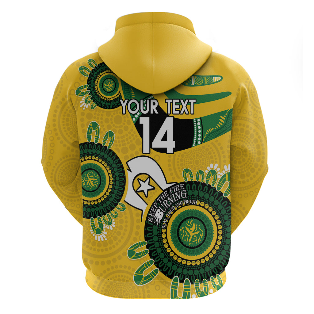Custom Matildas NAIDOC Week Hoodie Australia Kangaroo Keep The Fire Burning - Yellow - Vibe Hoodie Shop