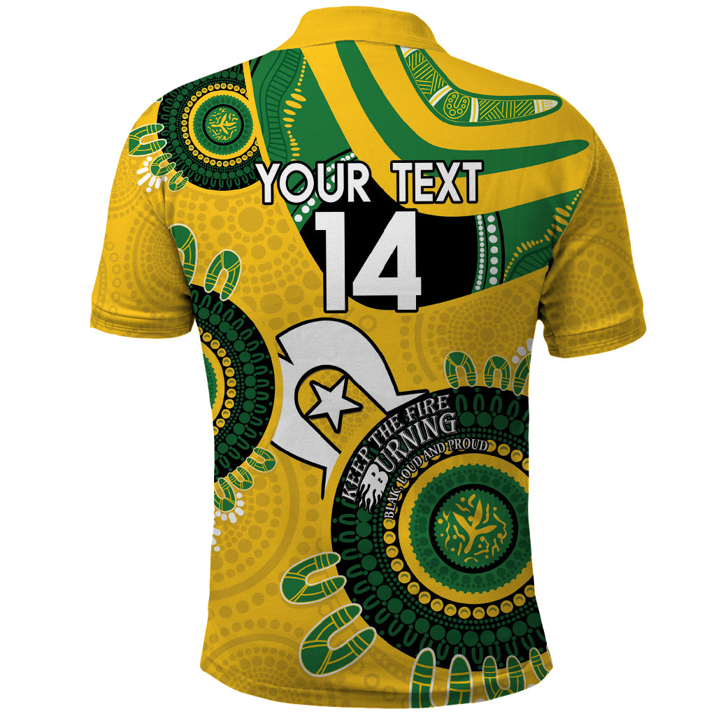 Custom Matildas NAIDOC Week Polo Shirt Australia Kangaroo Keep The Fire Burning - Yellow - Vibe Hoodie Shop
