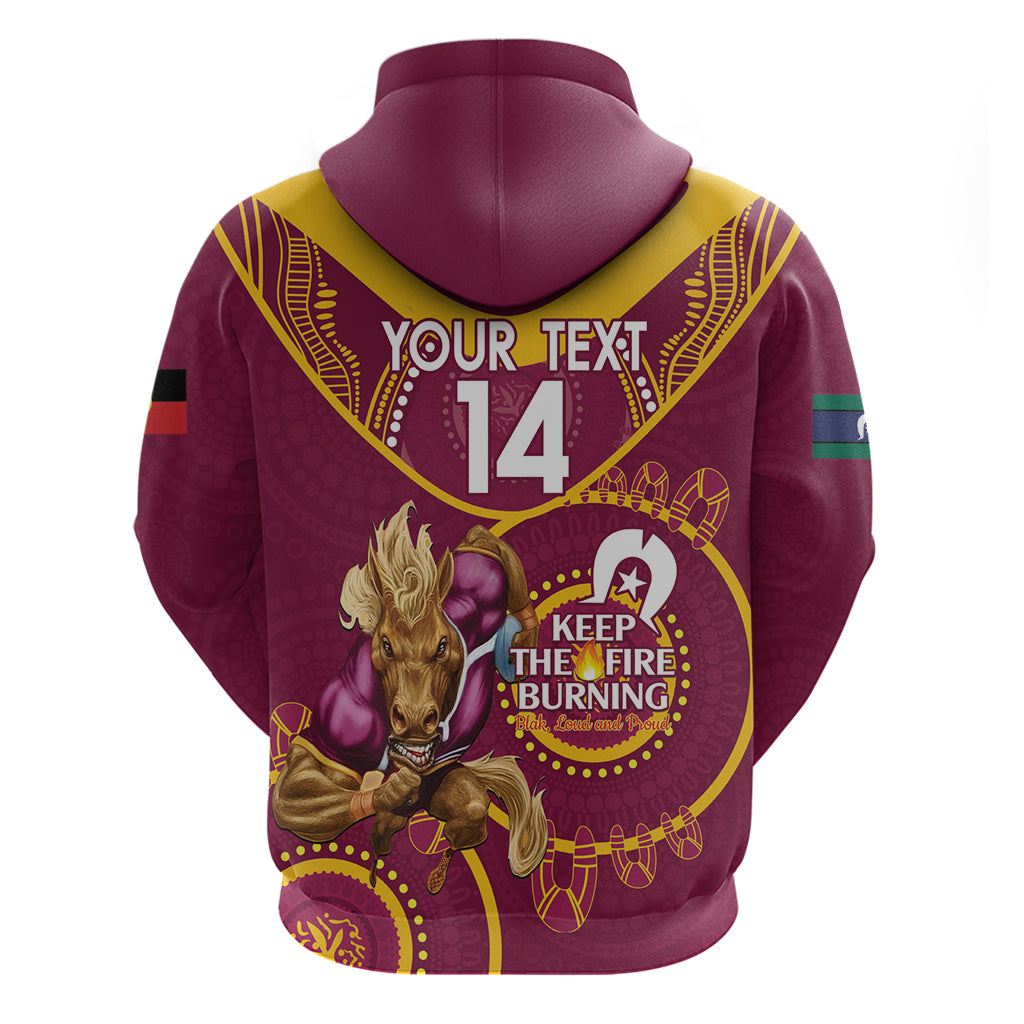 Custom NRL Broncos NAIDOC Week Hoodie Keep The Fire Burning Indigenous Art - Vibe Hoodie Shop