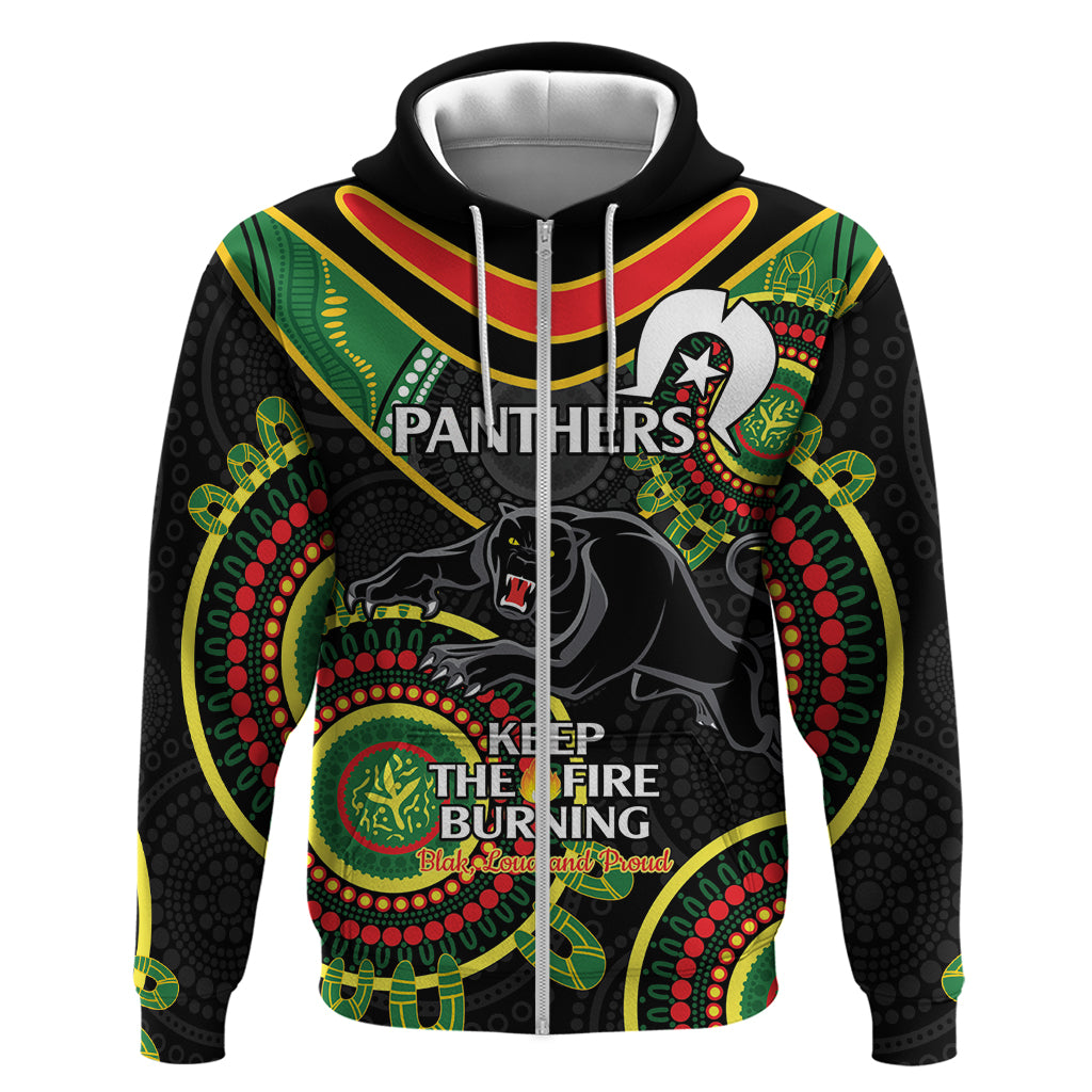 Custom NRL Panthers NAIDOC Week Hoodie Keep The Fire Burning Indigenous Art - Vibe Hoodie Shop