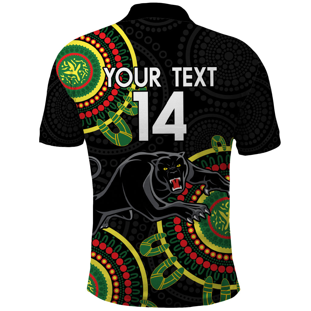 Custom NRL Panthers NAIDOC Week Polo Shirt Keep The Fire Burning Indigenous Art - Vibe Hoodie Shop