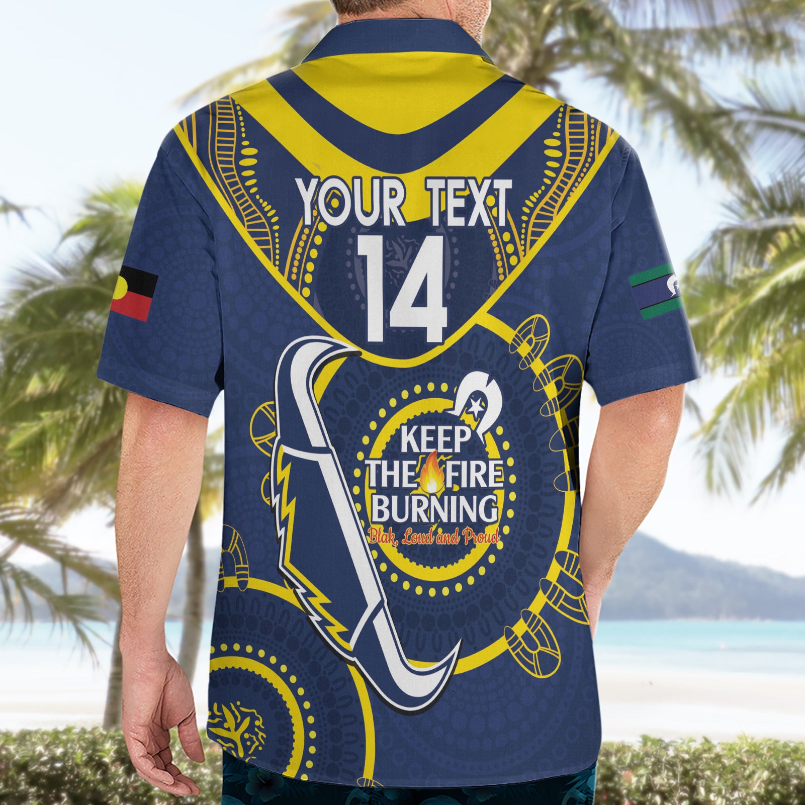 Custom NRL Cowboys NAIDOC Week Hawaiian Shirt Keep The Fire Burning Indigenous Art - Vibe Hoodie Shop