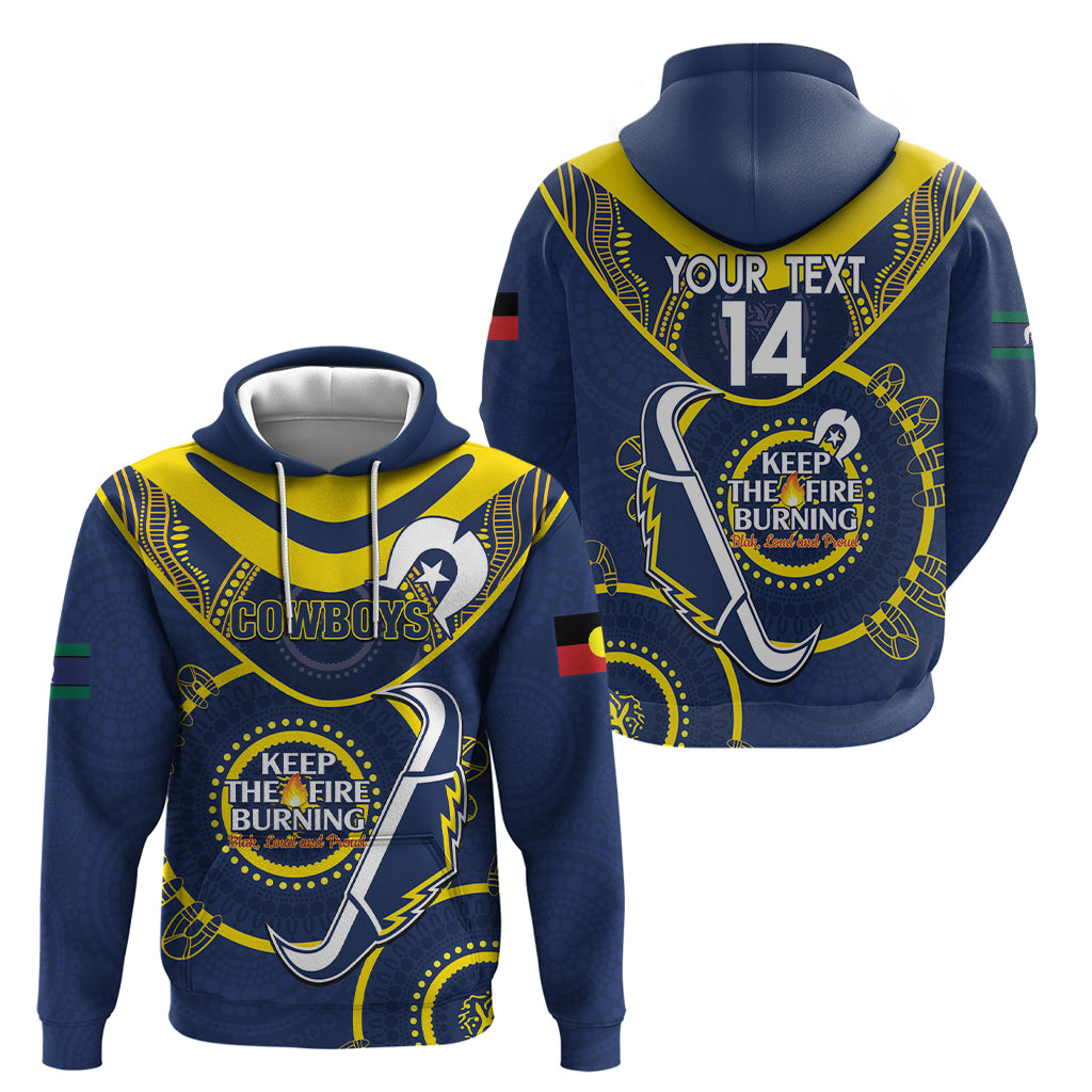 Custom NRL Cowboys NAIDOC Week Hoodie Keep The Fire Burning Indigenous Art - Vibe Hoodie Shop