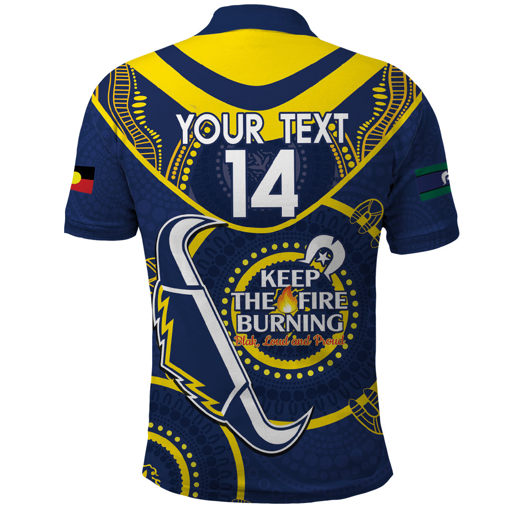 Custom NRL Cowboys NAIDOC Week Polo Shirt Keep The Fire Burning Indigenous Art - Vibe Hoodie Shop
