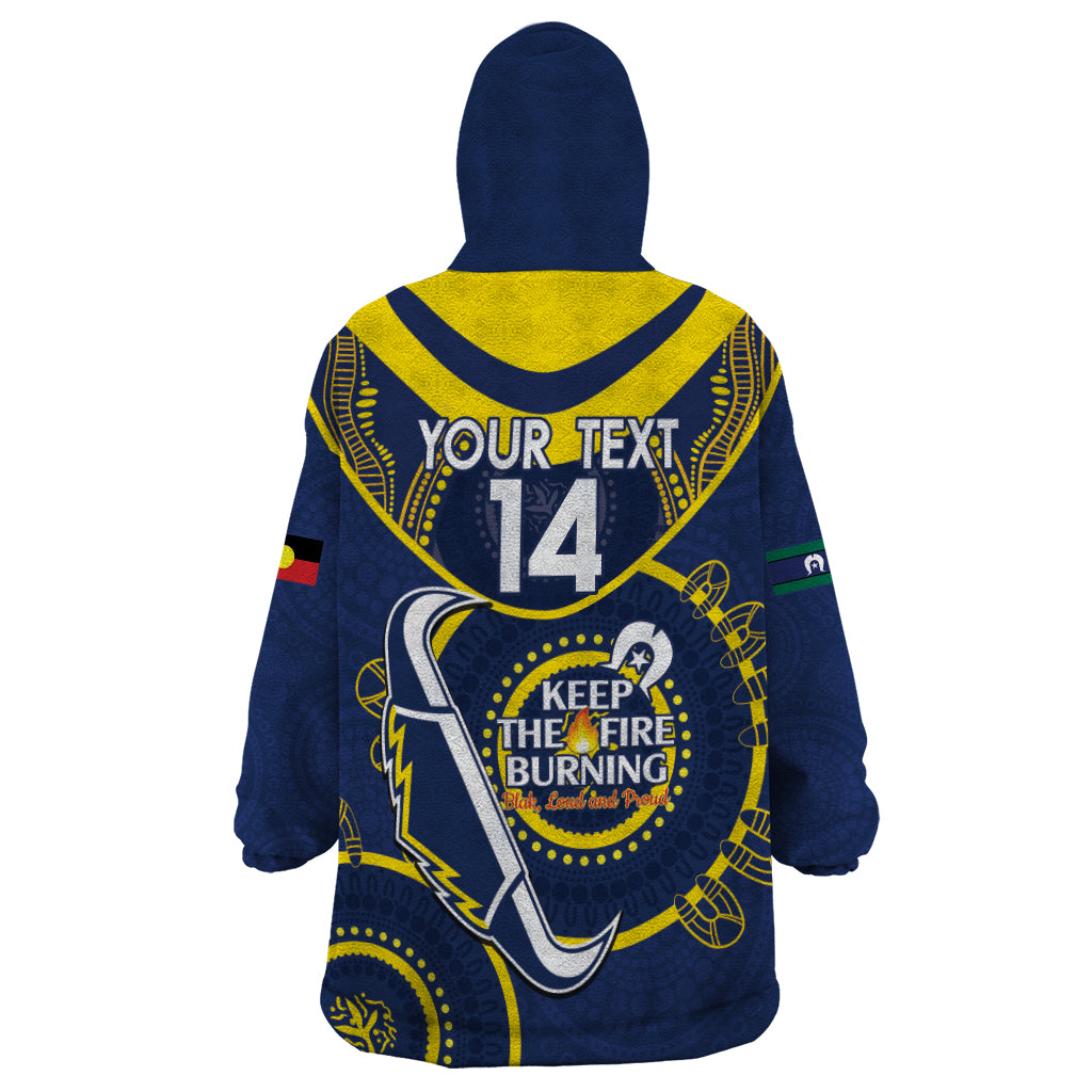 Custom NRL Cowboys NAIDOC Week Wearable Blanket Hoodie Keep The Fire Burning Indigenous Art - Vibe Hoodie Shop