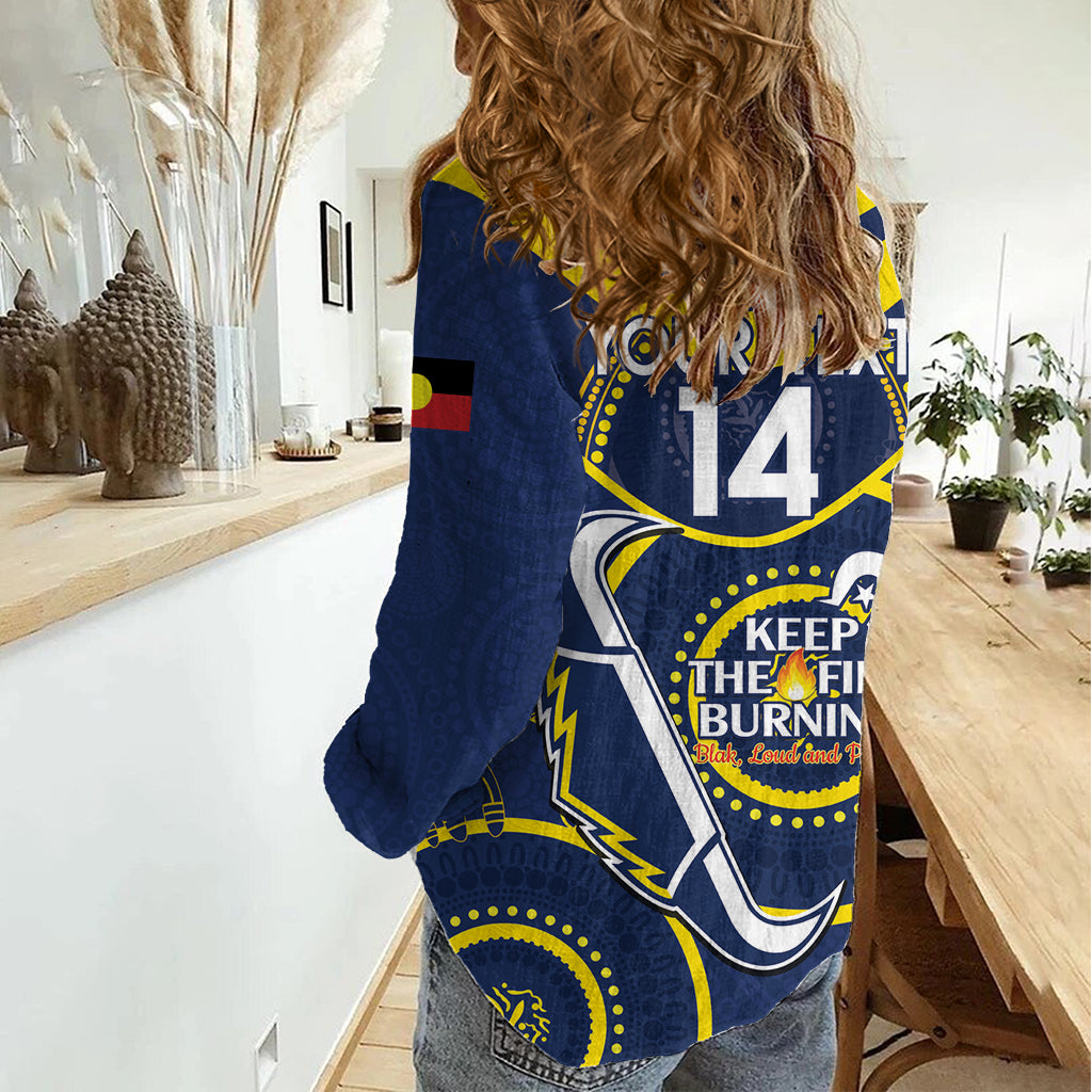 Custom NRL Cowboys NAIDOC Week Women Casual Shirt Keep The Fire Burning Indigenous Art - Vibe Hoodie Shop