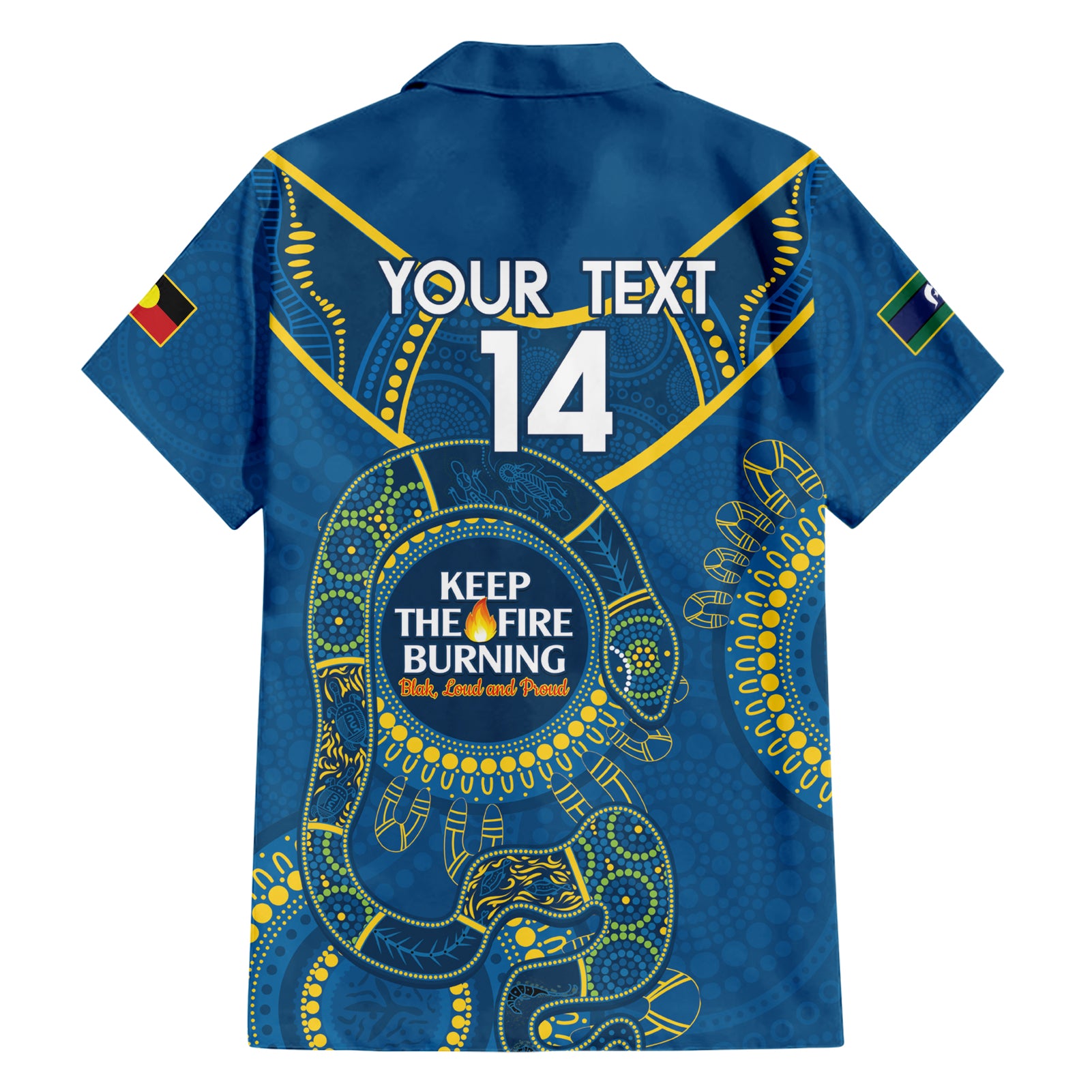 Custom NRL Eels NAIDOC Week Hawaiian Shirt Keep The Fire Burning Indigenous Art - Vibe Hoodie Shop